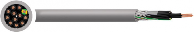 Noir électrique de câble de commande de PVC d'en de TCWB BS 50525 - 2 - 51 CY avec les nombres blancs