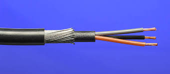 La SWA 3 creusent le câble électrique blindé, BS5467 XLPE a galvanisé le fil d'acier doux de 2mm