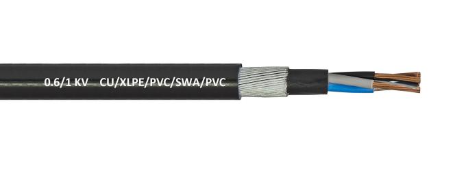 1 kilovolt de Cu de basse tension de la SWA BS 5467 de câble, câble électrique industriel de PVC de XLPE