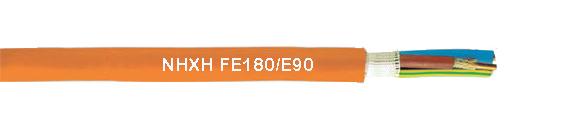 180 / Le câble de résistance de feu E90, halogène orange RE de la gaine 1 x 4 libèrent le câble