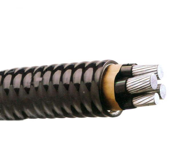 Câble en aluminium de conducteur de couplage d'alliage de 6 A.W.G., câble engainé par PVC blindé de veste