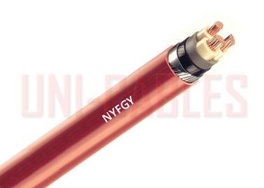 Chine Cuivre de câble de basse tension de VDE 0271 de NYFGY DIN avec l'armature plate galvanisée de fil d'acier fournisseur