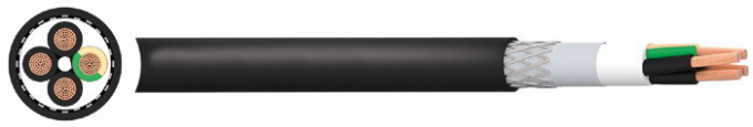 Du CEI d'en des BS 60332 - 3 300 noir flexible SY LSZH GSWB de câble de la commande 500V