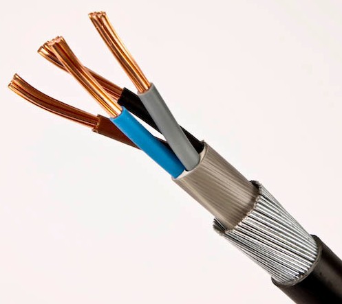 L'acier doux 25mm blindé de câble électrique d'en 60332 des BS câble la literie de PVC