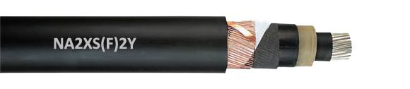Câble en aluminium de système mv de conducteur de gaine de PE, cable électrique étanche longitudinal de NA2XS F 2Y système mv