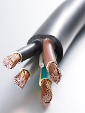 H07ZZ flexible - le cable électrique multi en caoutchouc de noyau de F, bas halogène noir de fumée libèrent le câble