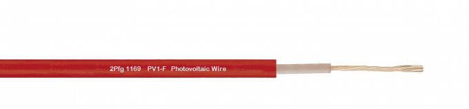 Cables électriques solaires de PV1-F 0,9/1.8KV 2mm, fil photovoltaïque à un noyau de C.C de HEPR