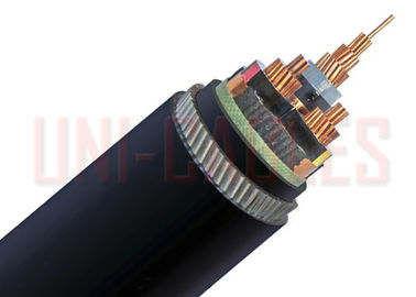 Chine 19 noir rouge de tension de la SWA de 33kv XLPE de câble de CU de PVC de bande moyenne d&#039;obligatoire usine