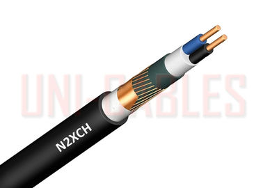 N2XCH découvrent le noir de cuivre de câble de la puissance FRNC extérieur avec le béton protecteur concentrique de fil de Cu